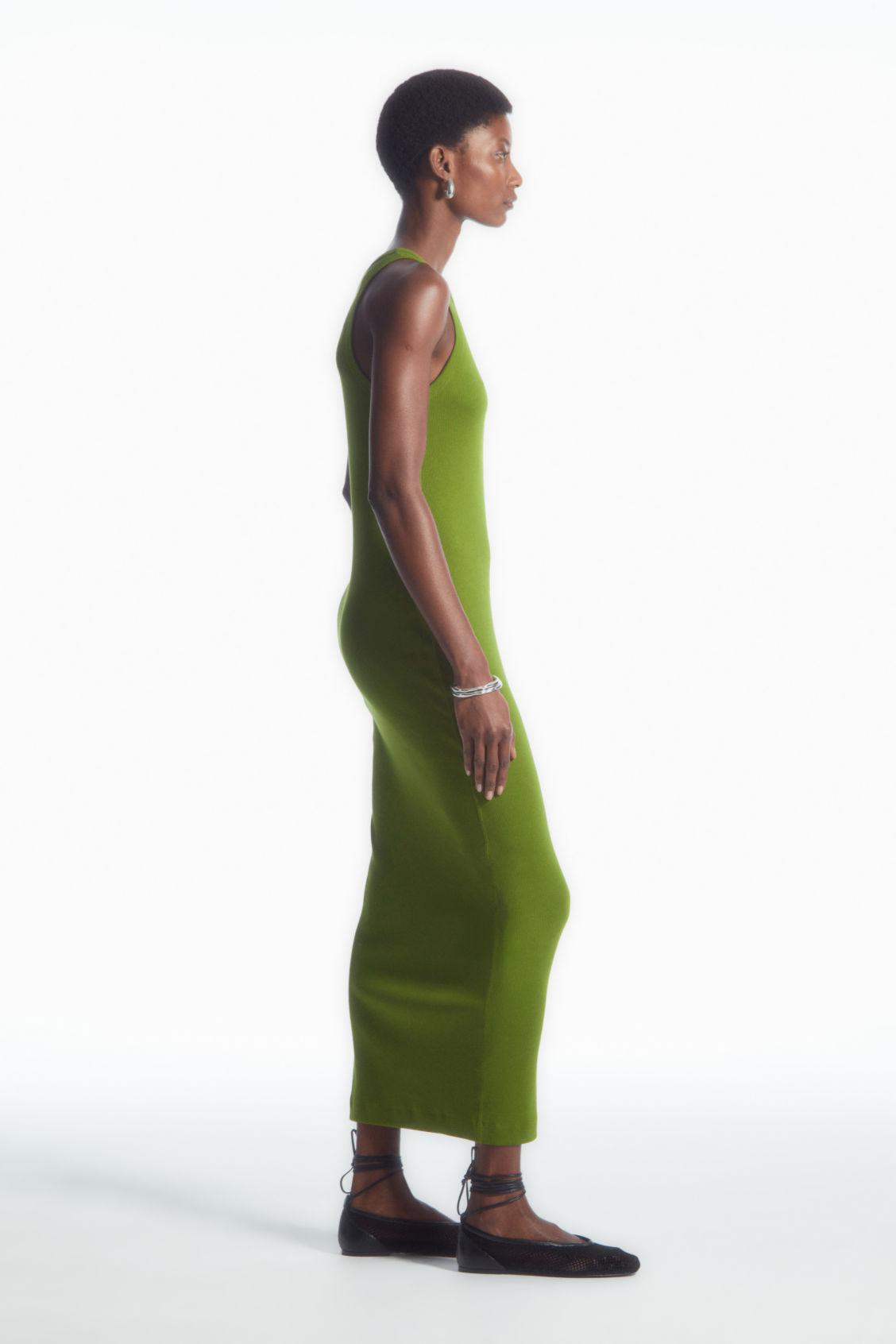 cos green tube dress COS + Midi Tube Dress