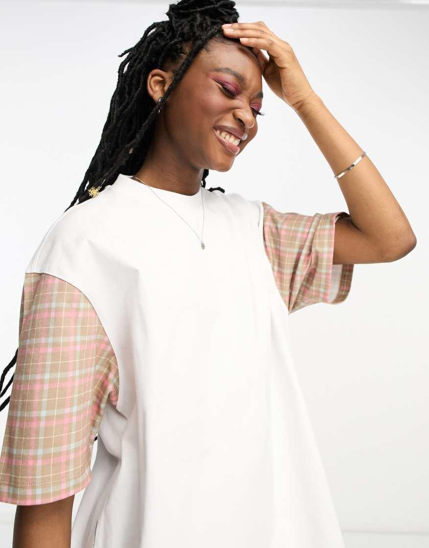 BARBOUR Barbour x ASOS - Tartan Sleeve T-Shirt Dress | endource BARBOUR Barbour x ASOS - Tartan Sleeve T-Shirt Dress | endource