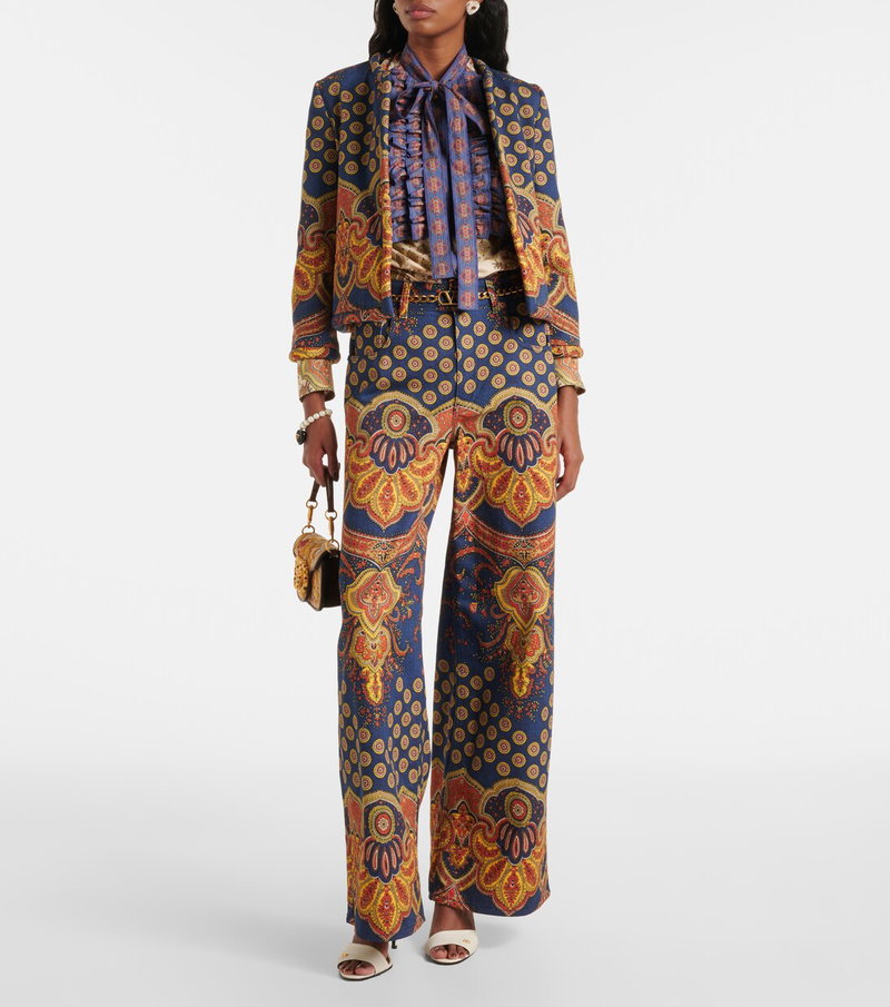 Valentino paisley-printed suit with matching accessories