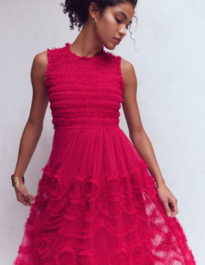 knee length dresses for ladies Tulle Midi Dress with Removable Corset  HAREM's Brides