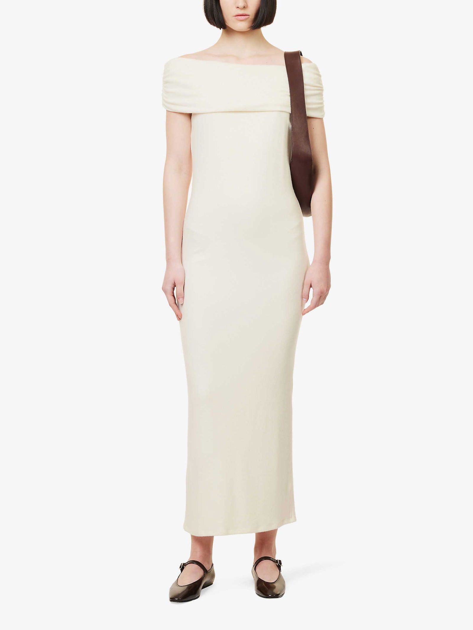 REFORMATION Josefina Off-The-Shoulder Knitted Maxi Dress | endource