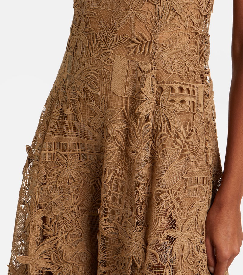 women's casual fall dresses Guipure lace midi dress – Piajeh Boutique main image 1