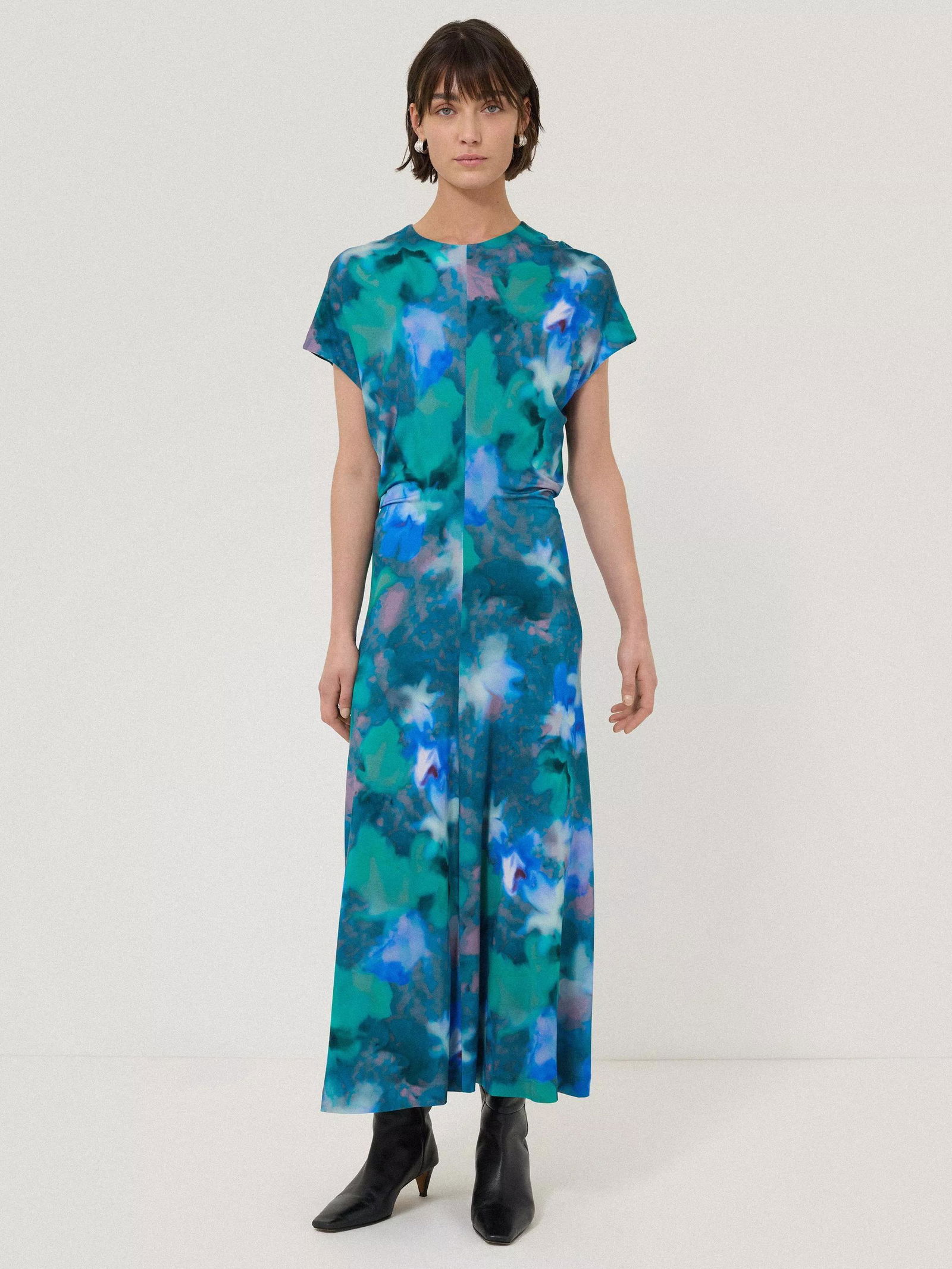 JIGSAW DARK GREEN FLORAL PRINT SLEEVELESS FIT & FLARE OCCASION DRESS SIZE  10 Jigsaw Floral Print Knee-Length Dress - Blue Dresses, Clothing -  WJGSW21501 | The RealReal