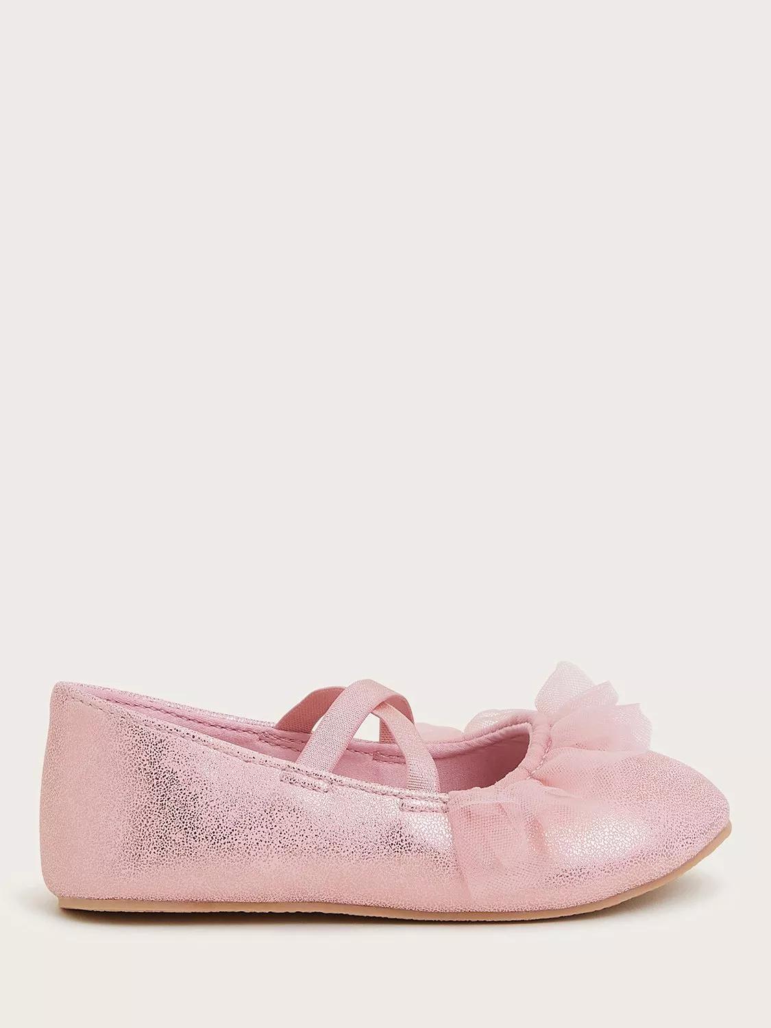 Monsoon Baby Metallic Walker Shoes in Pink | endource