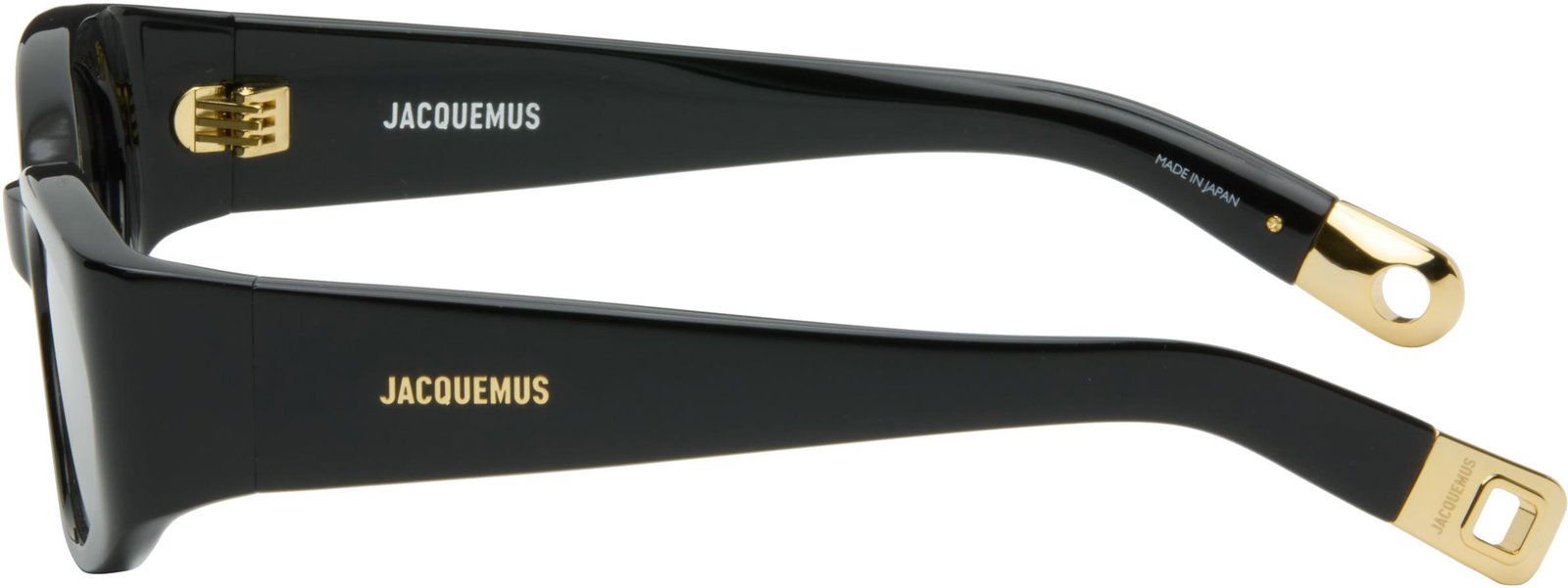 Jacquemus Sunglasses Black Acetate Oval‎ Gold Detail Women Jacquemus Sunglasses Black Acetate Oval‎ Gold Detail Women main image 3
