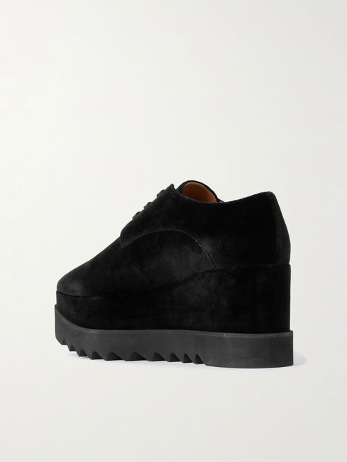 STELLA MCCARTNEY Elyse Velvet Platform Brogues endource