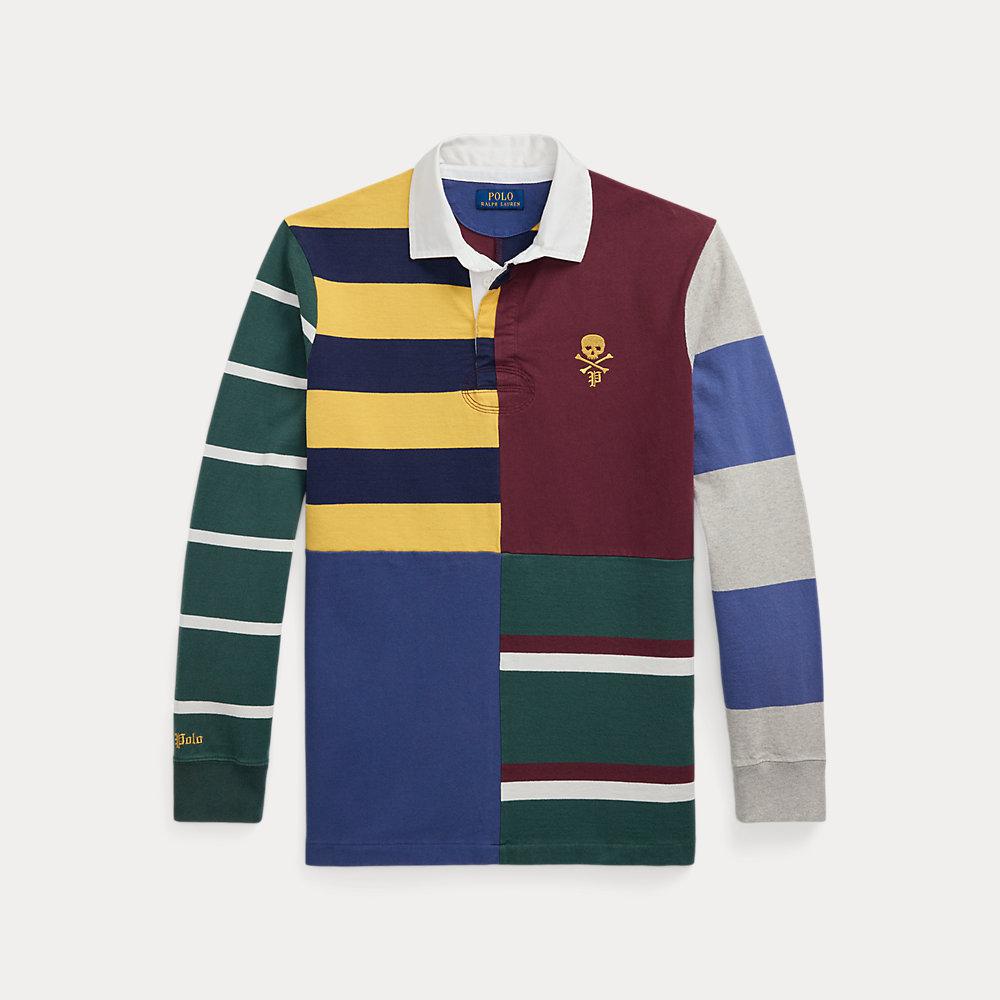 POLO RALPH LAUREN Classic Fit Patchwork Jersey Rugby Shirt | endource