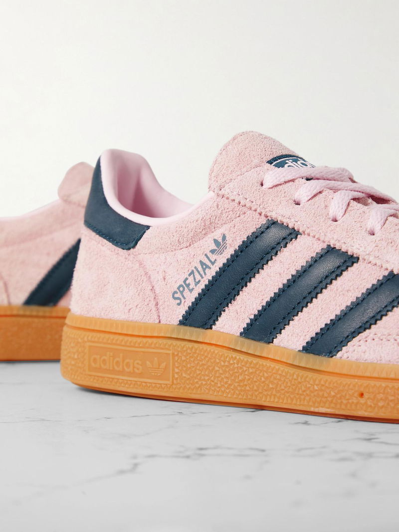 ADIDAS ORIGINALS Handball Spezial Leather-Trimmed Suede Sneakers in ...