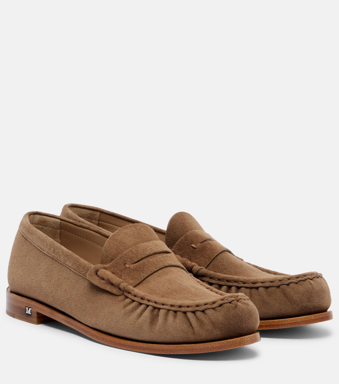 Max Mara Suede Penny Loafers | endource display picture 1