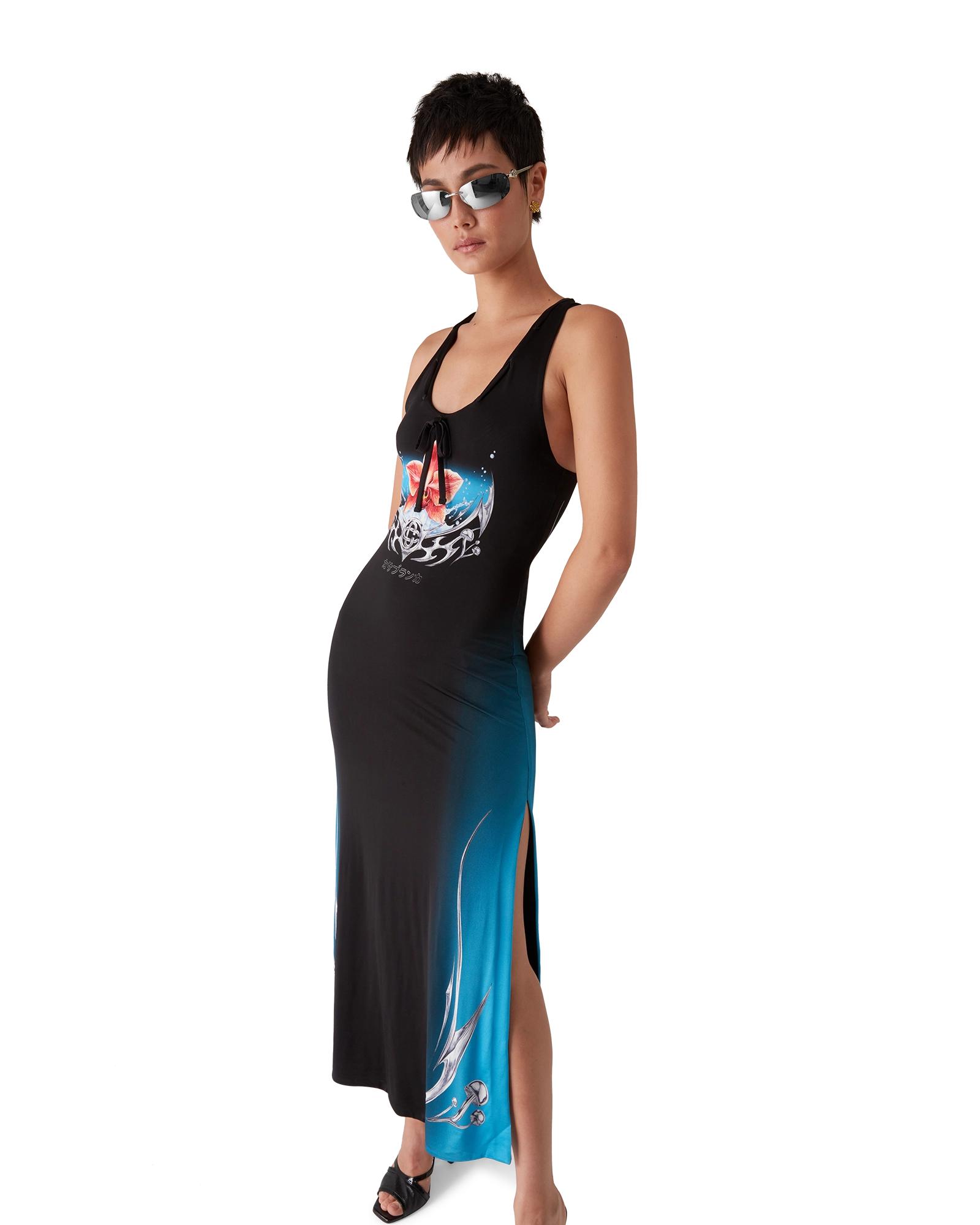 casablanca jersey dress Casablanca Paris Blades Slinky Jersey Dress