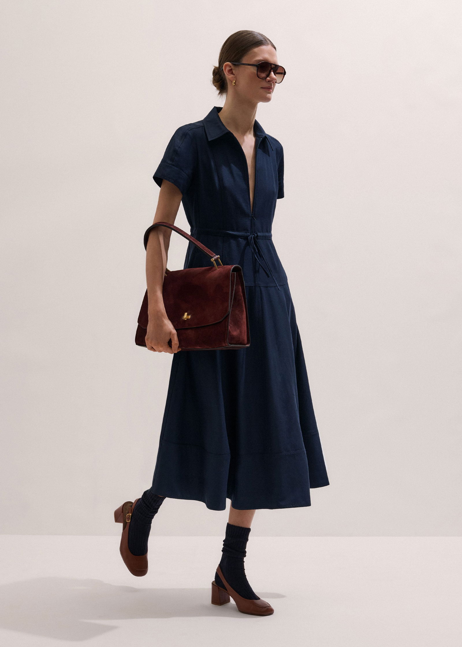 me and em beach midi shirt dress ME+EM Size:18 AUS pointelle detailing maxi sundress A Line V Neck