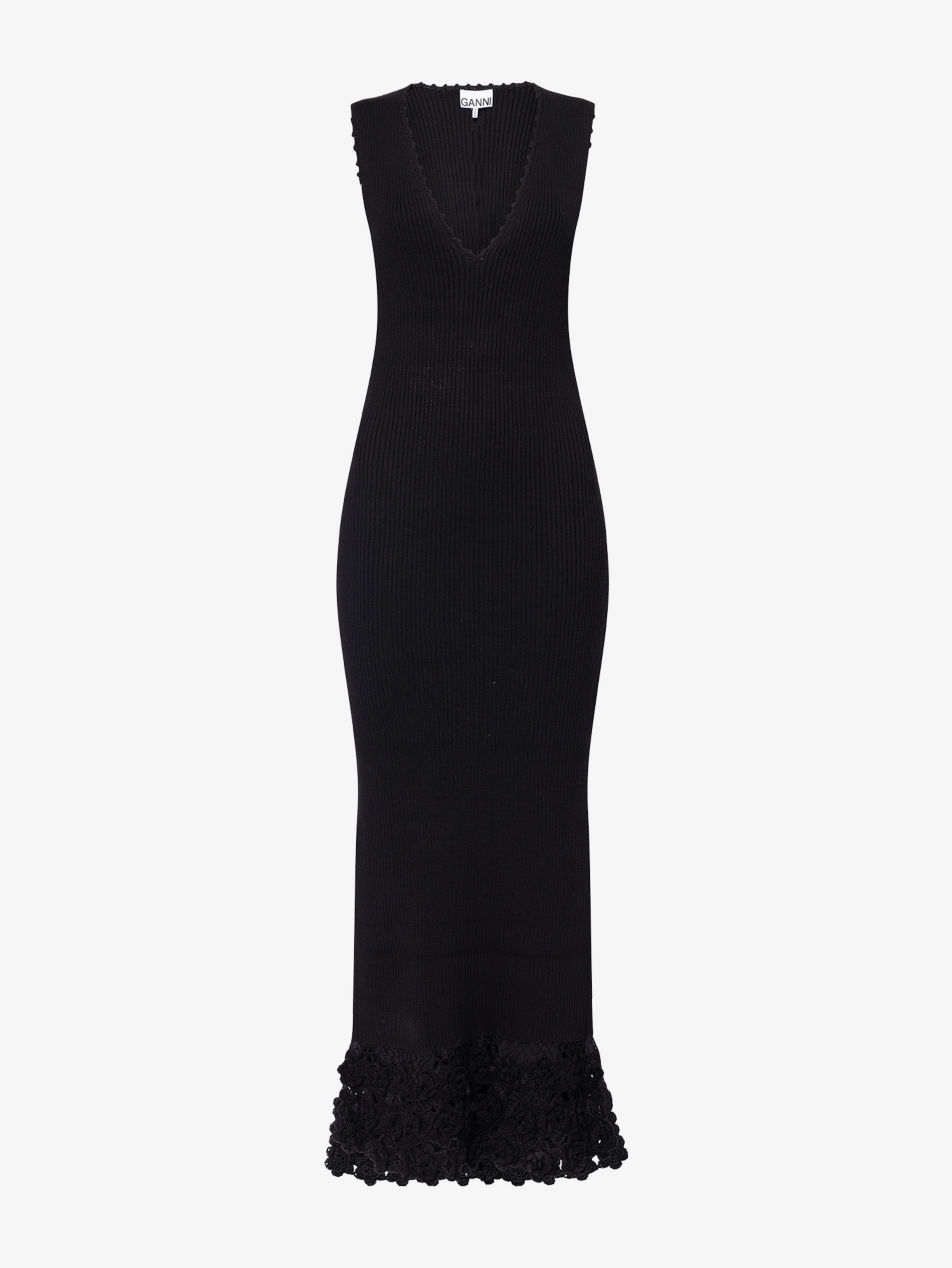 full sleeve bodycon midi dress TA3 Notchy Long Sleeve Midi Dress - Contour Black/Oat - L