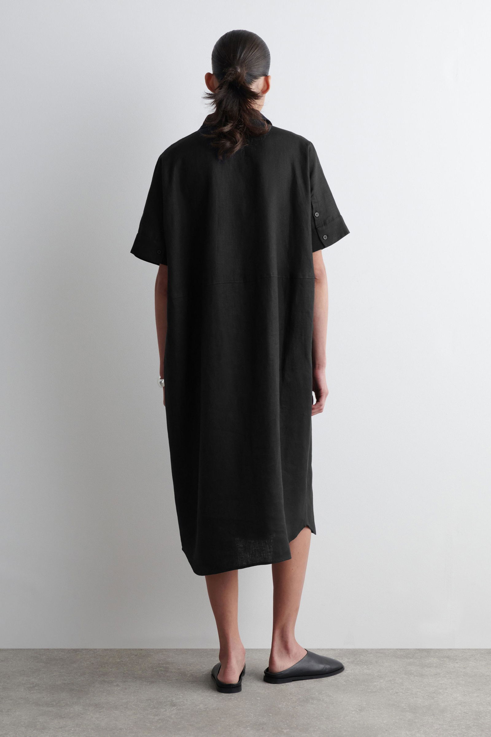 cos linen maxi shirt dress Cos Linen Maxi Shirt Dress - Blue