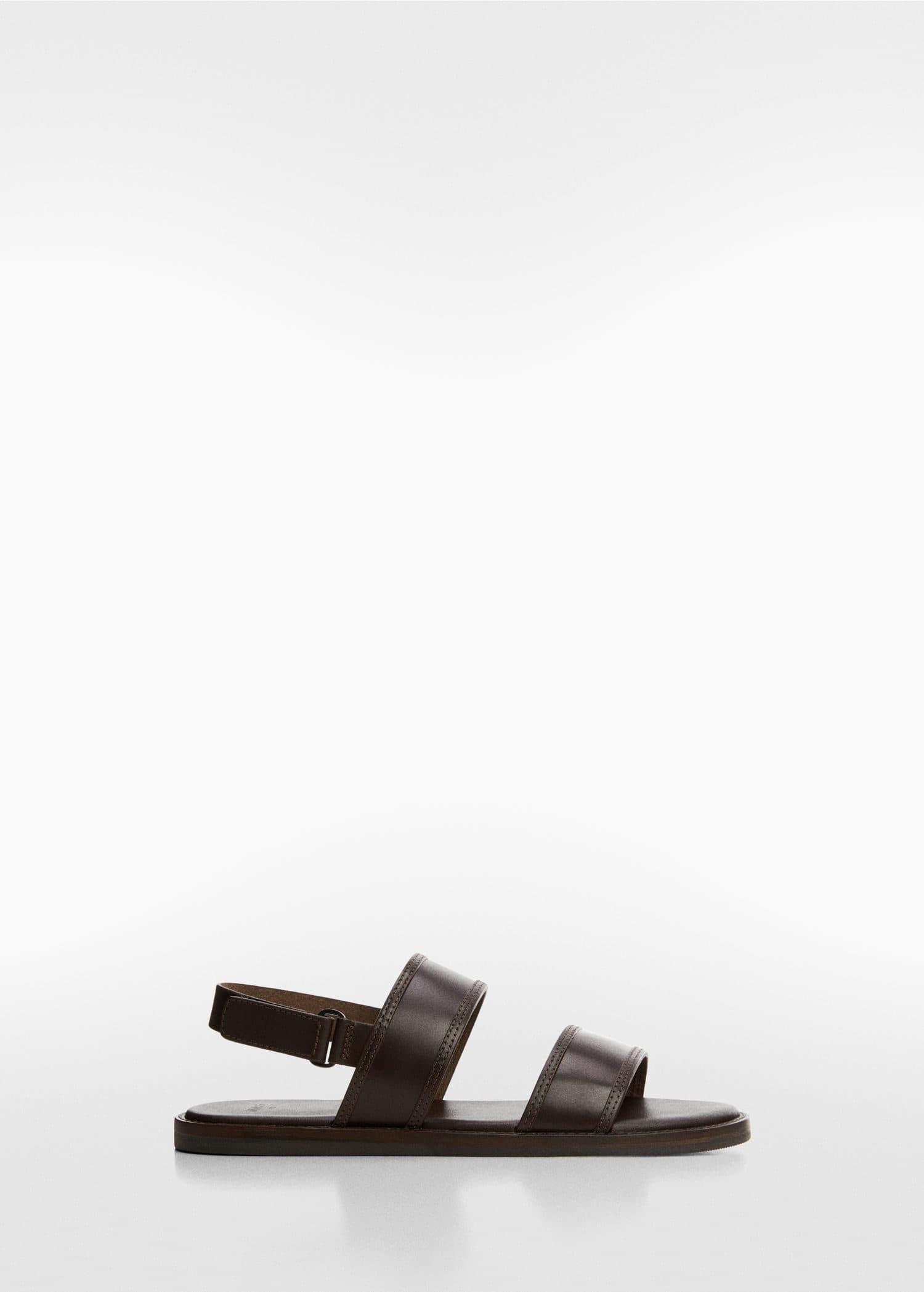 MANGO Leather Strap Sandal | endource