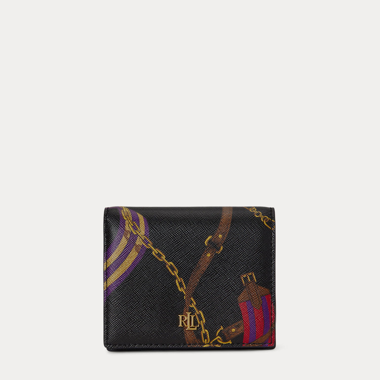 Lr Wallet LAUREN RALPH LAUREN Belting-Print Leather Compact Wallet | endource