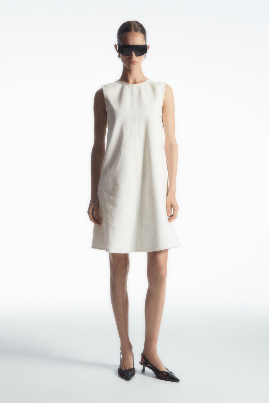 COS Paneled Denim Shift Dress | endource