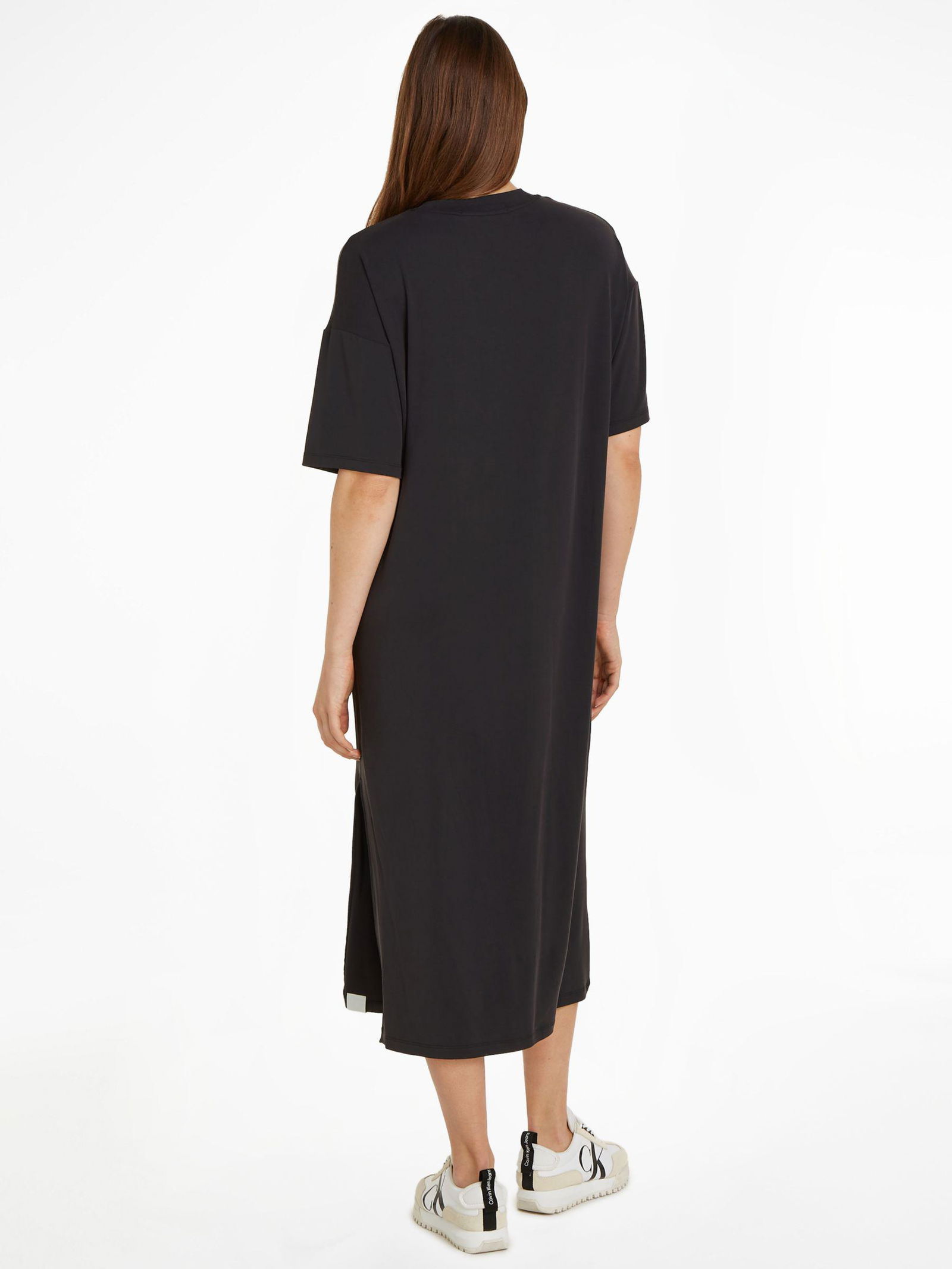 calvin klein long t shirt dress Womens Floral Chiffon Dress, Black Cream 12 at Amazon Women's Clothing store A mini t CALVIN KLEIN Modal Long T-Shirt