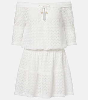 melissa odabash pearl crochet trimmed embroidered cotton voile mini dress Arabella Tulle Maxi — Dark Green Floral main image 1