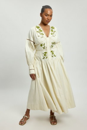KAREN MILLEN Karen Millen x Lydia Millen - Tall Placement Floral Maxi Dress  | endource