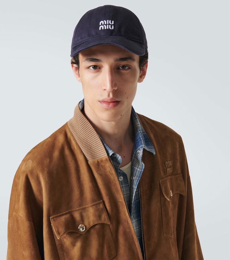 MIU MIU Logo Denim Baseball Cap | endource display picture 1