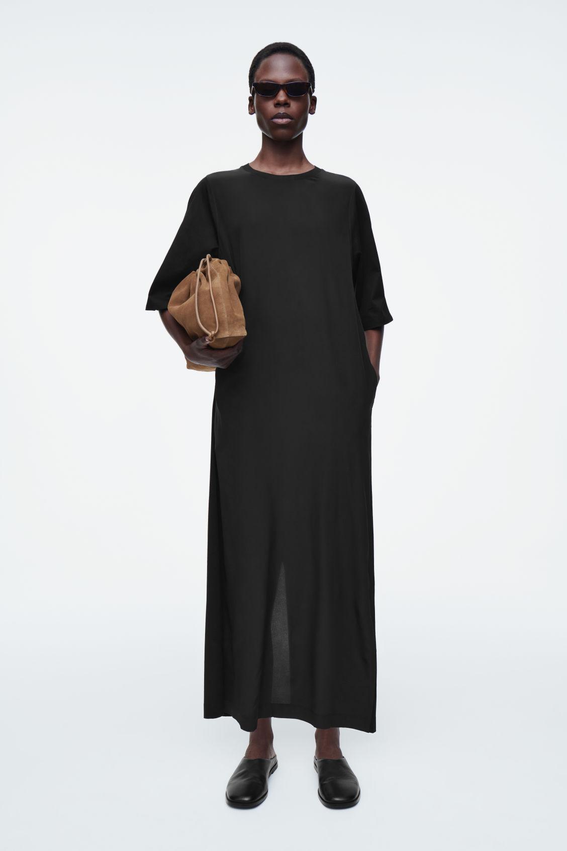 cos panelled jersey dress Silk Midi T-Shirt Ladies dresses