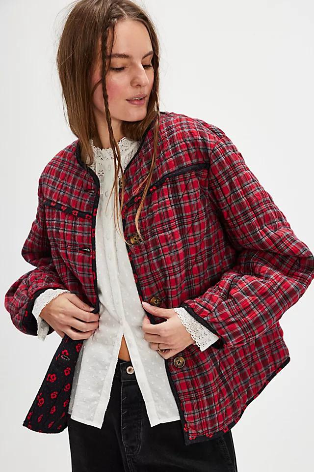 DAMSON MADDER Macy Quilted Jacket in Red | endource
