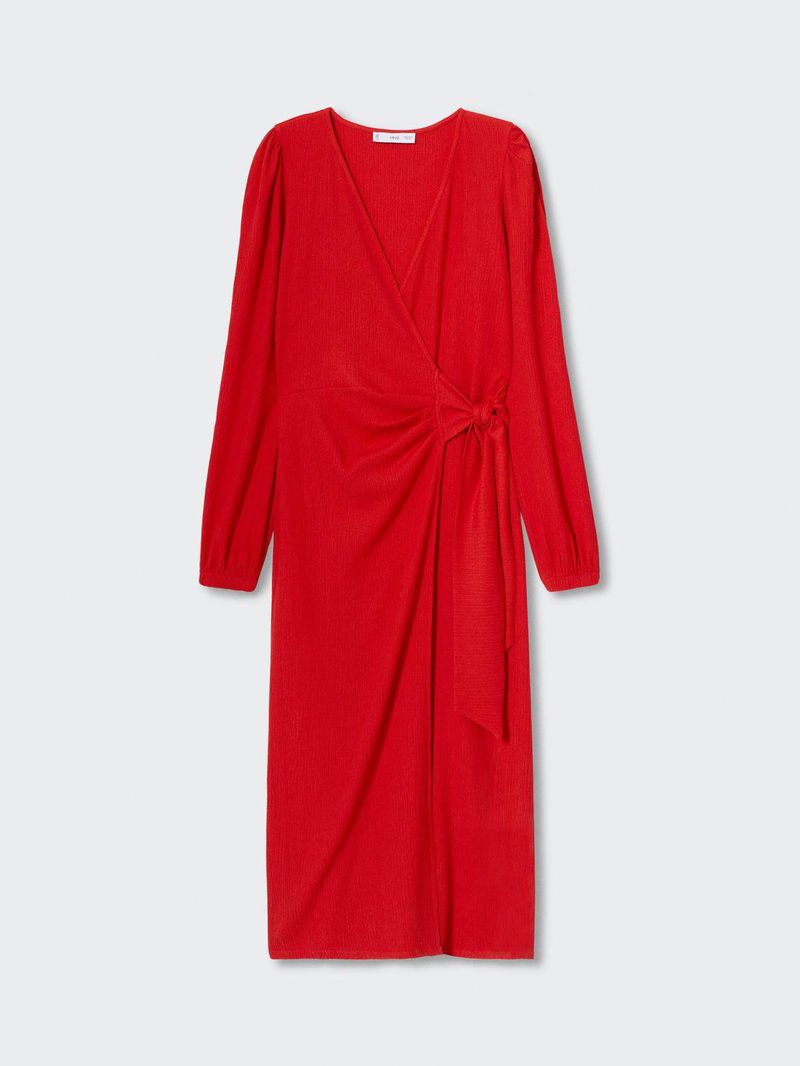 MANGO Wrap Midi Dress endource