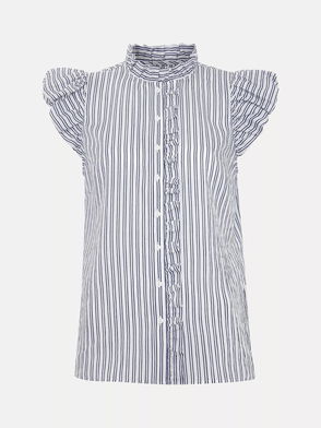 Phase Eight Ariana Frill Stripe Shirt Phase Eight Ariana Frill Stripe Shirt