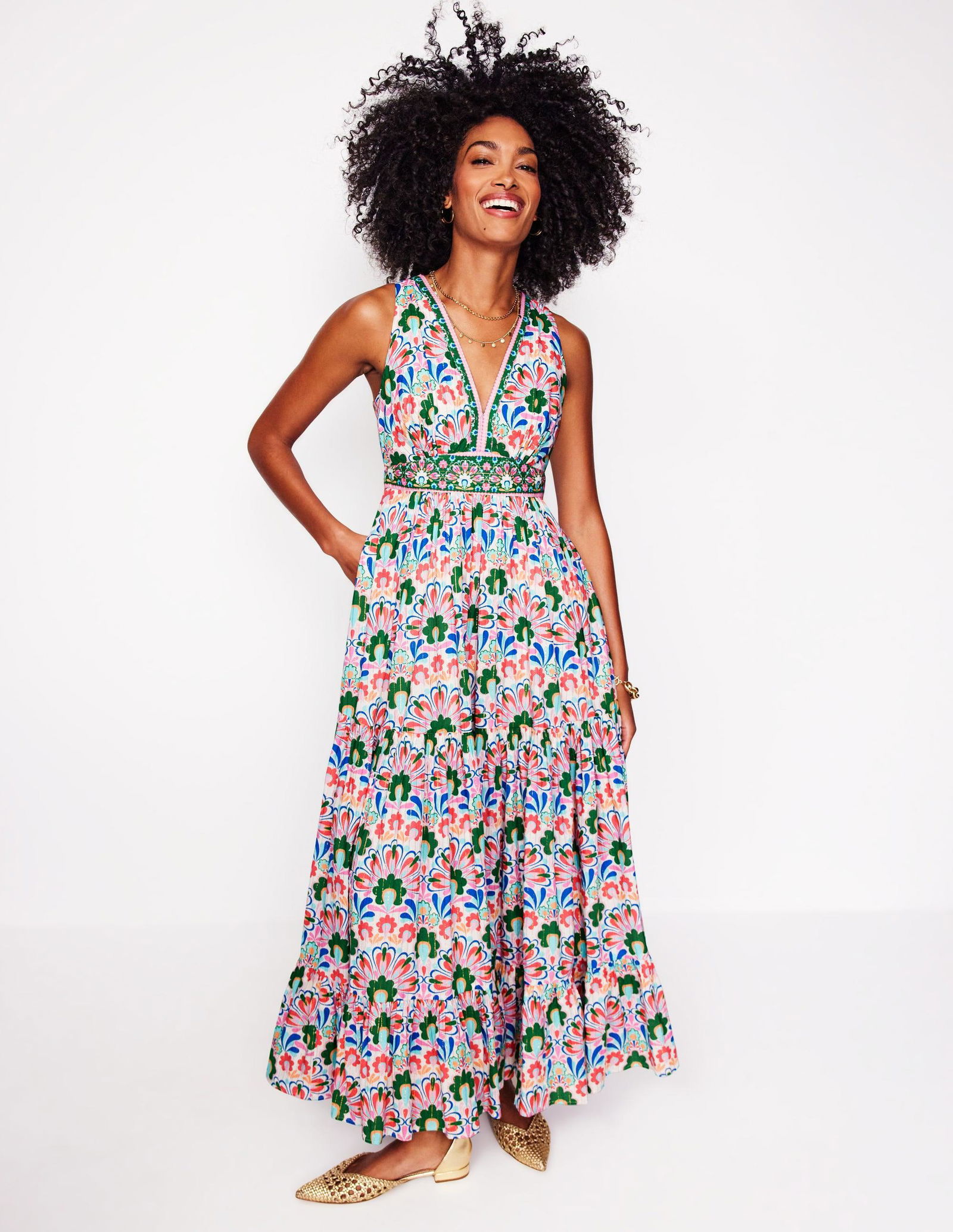 boden serena cotton tie maxi dress 50% off COLOR:OLIVE Boden womens ETERNAL-ENCHANTMENT Blue Geometric Skater Dress