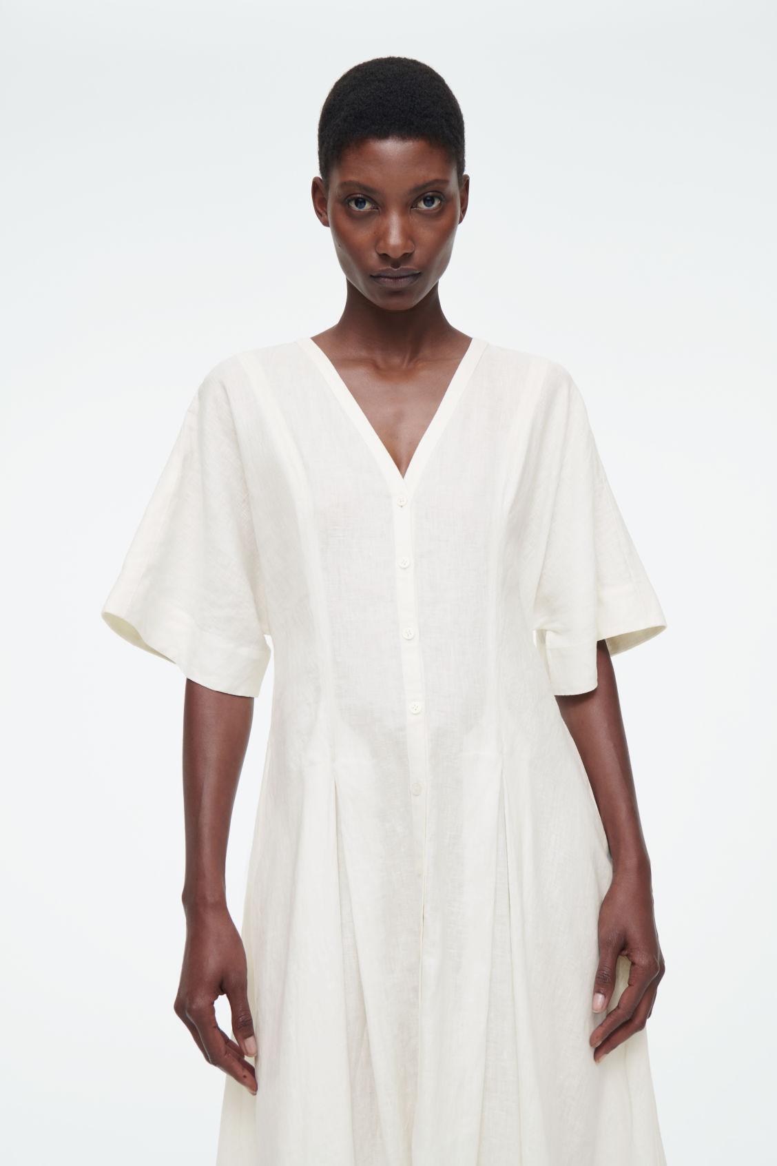 chinese dress ladies Denver Abstract Printed Midi-length Shirt Dress – Robyn Bandele main image 0