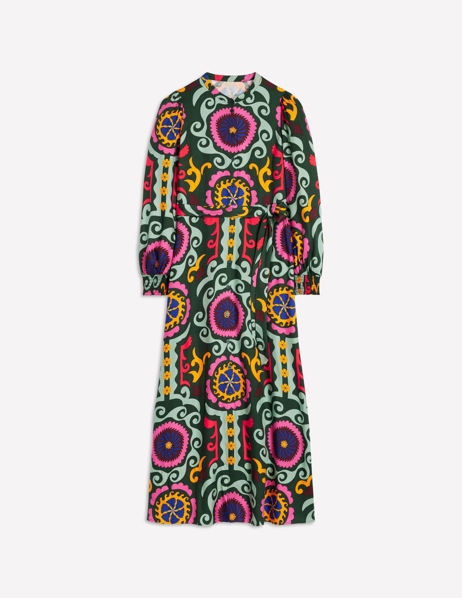 boden ruby collarless shirt dress Ruby Collarless Shirt Dress - Rouge, Bow Scatter