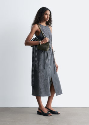 purple midi dress casual Women's Mauve Midi Casual Dress S