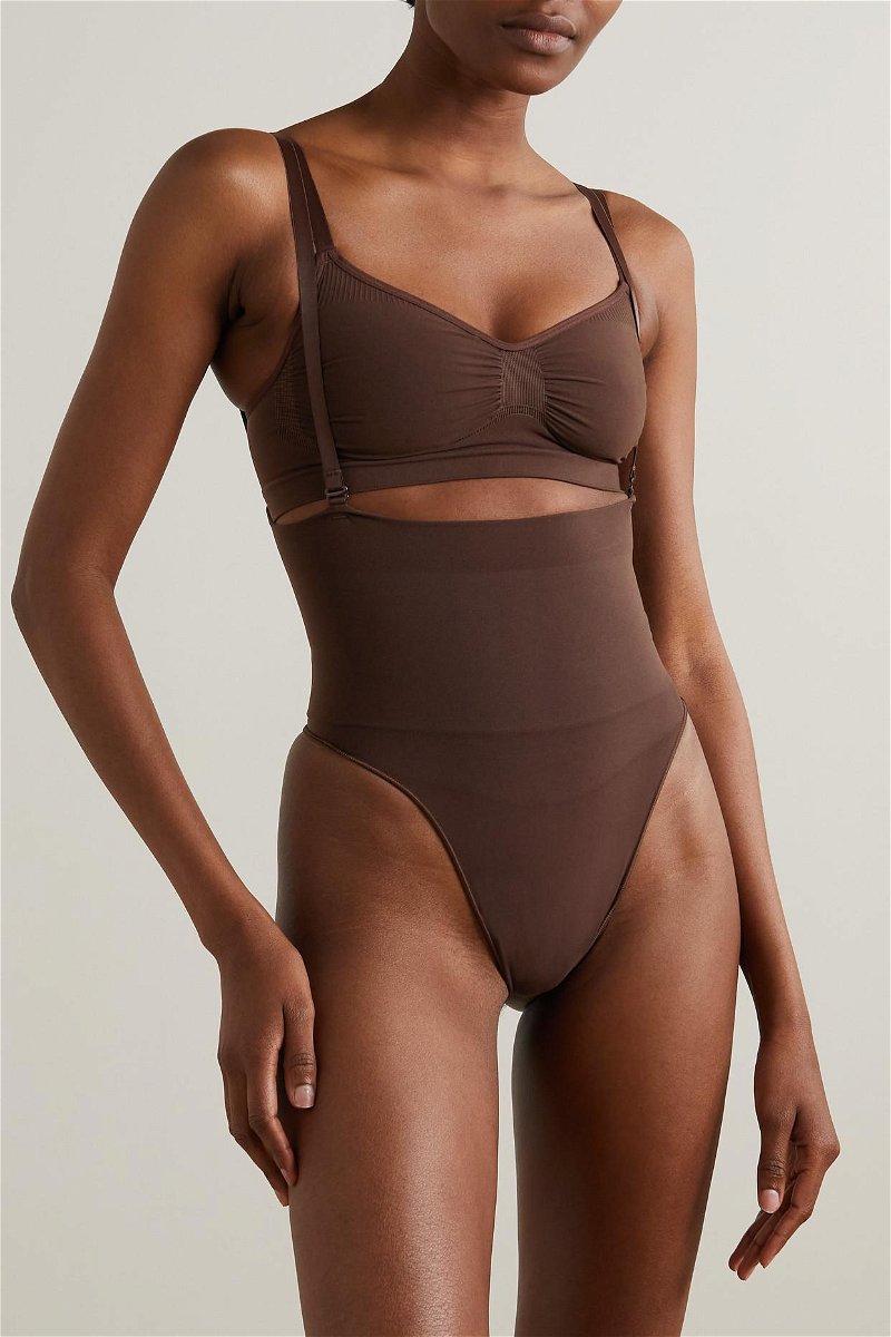 SKIMS Core Control Thong in Brown