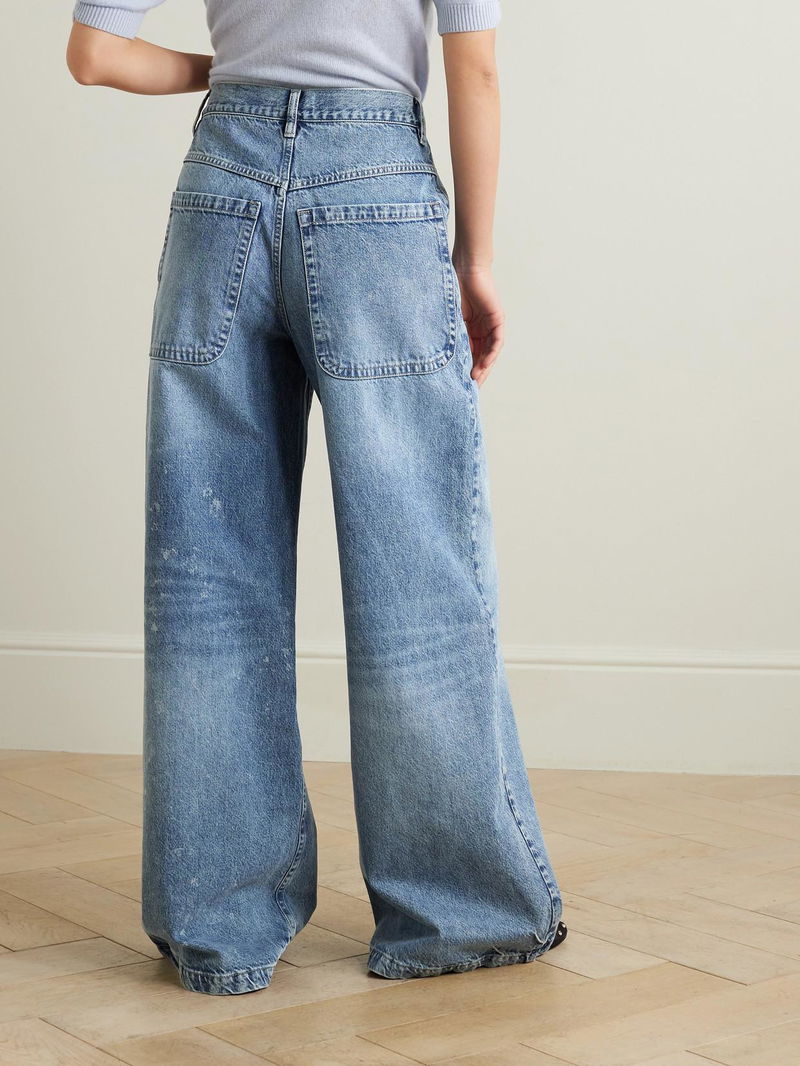 FRAME Skater High-Rise Wide-Leg Jeans endource