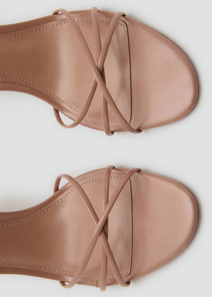 MANGO Crossed Strap Heeled Sandal | endource
