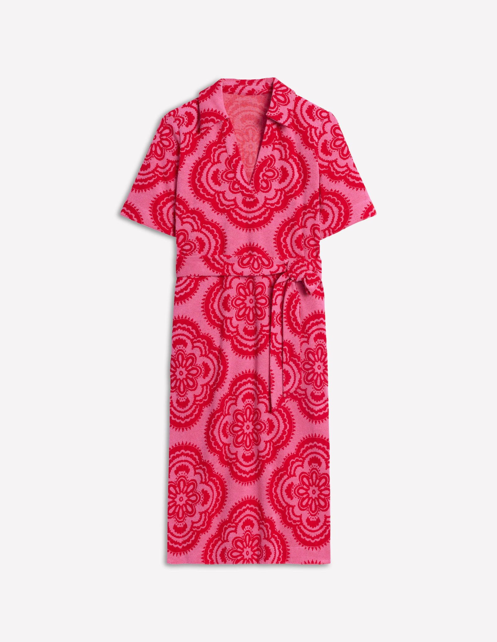 boden towelling beach dress Boden Women's Short Collared Towelling Dress in Red