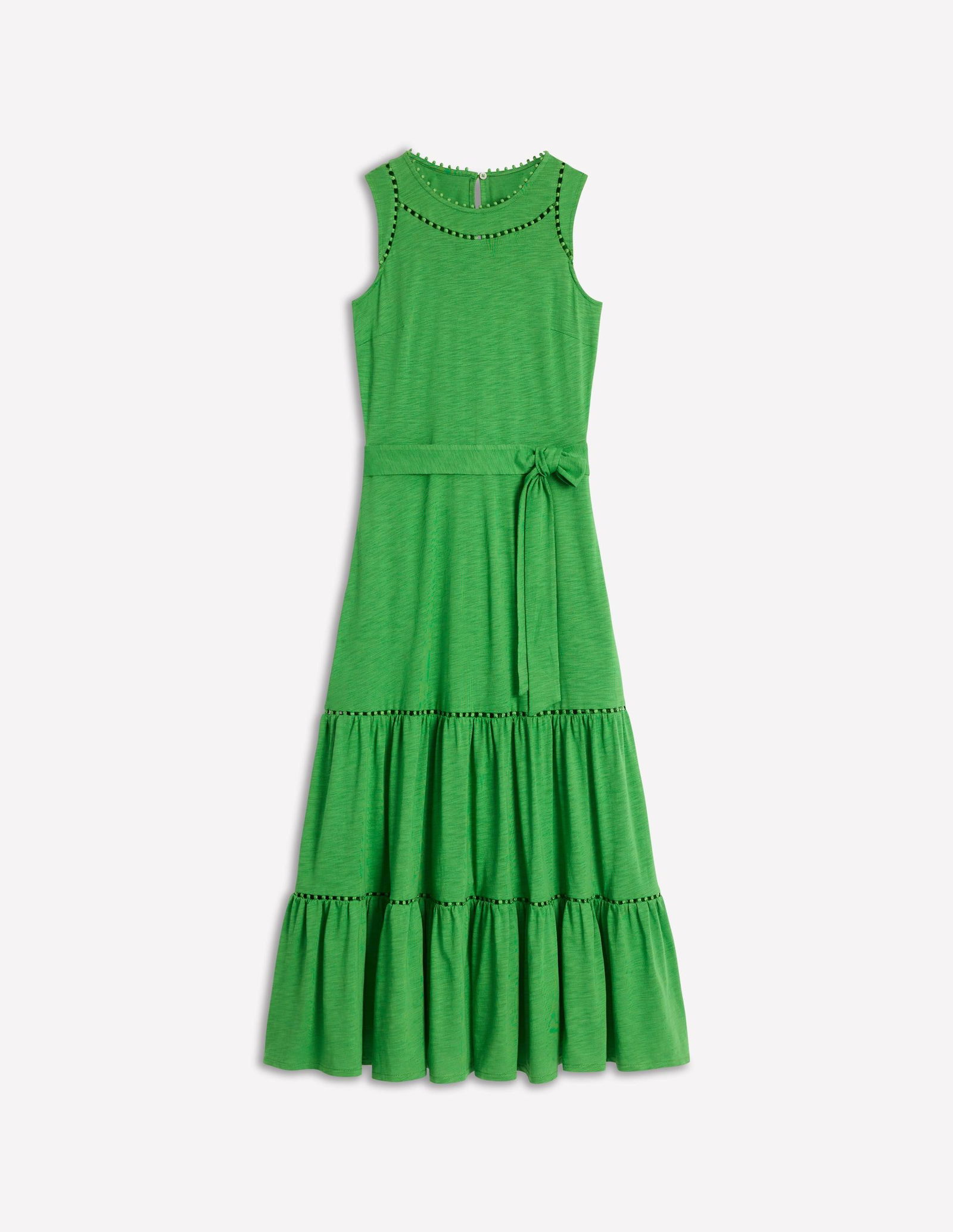 mila trim tiered jersey dress Mila Trim Short Jersey Dress - Bright Blue