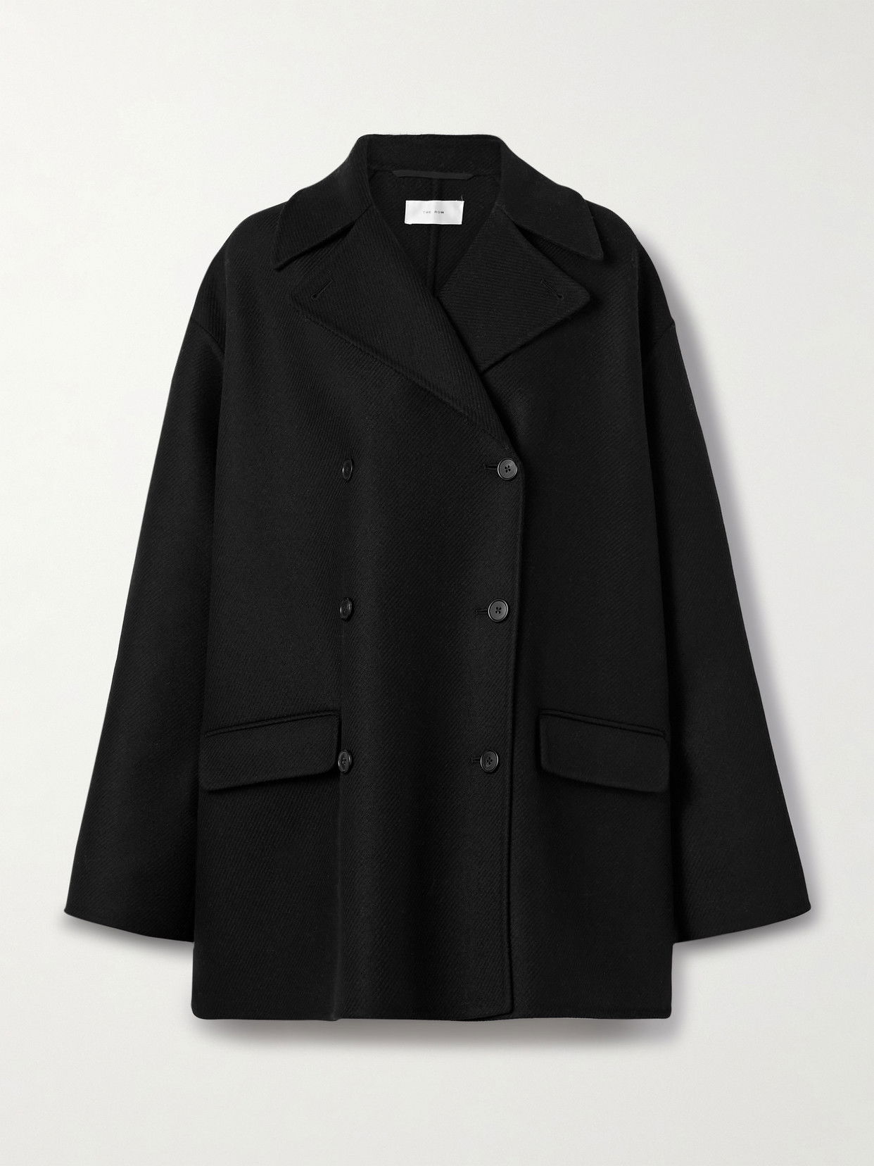 THE ROW Azuron Double-Breasted Ribbed Coat | endource