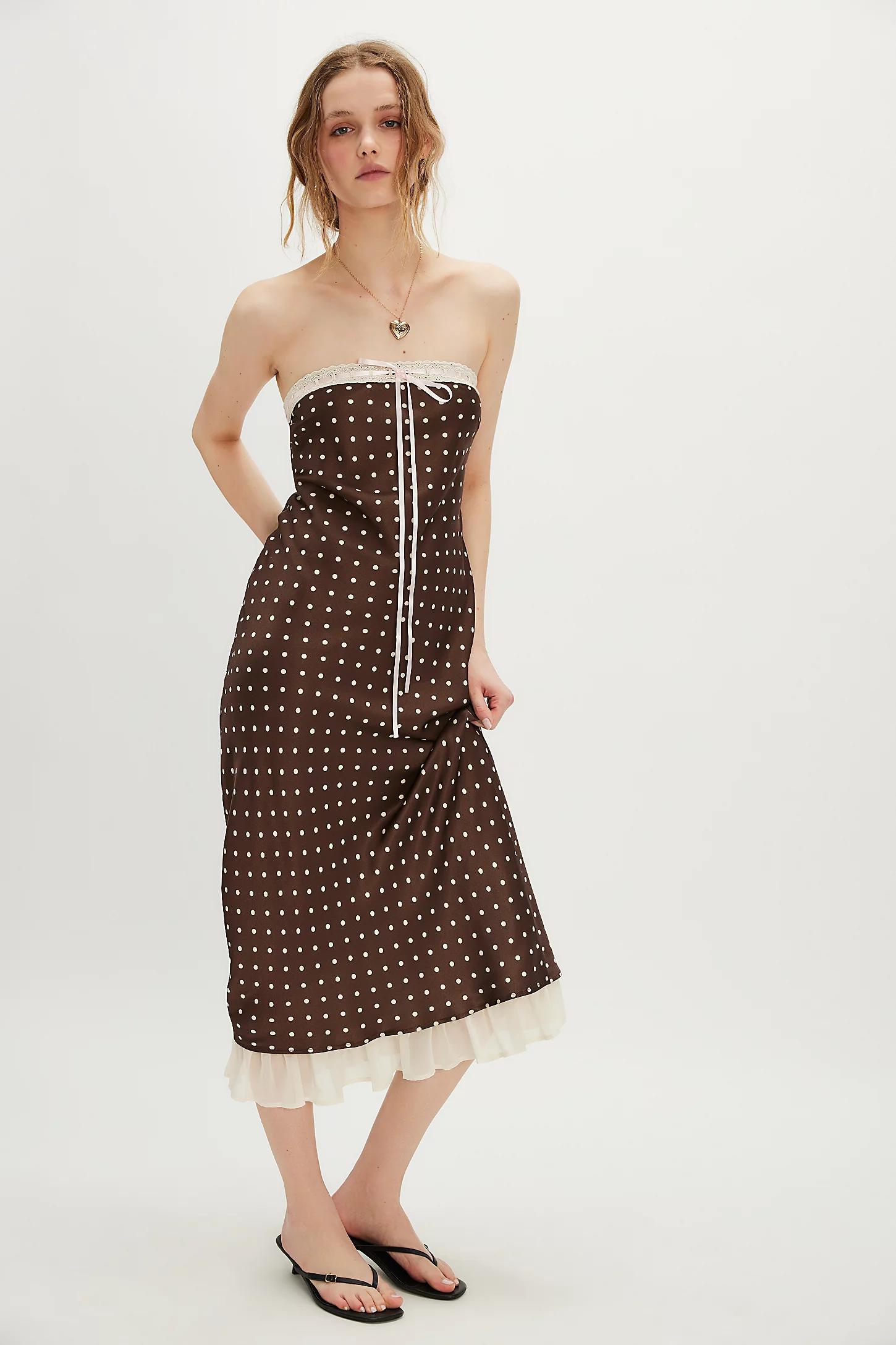 for love & lemons daisy mae strapless midi dress For Love and Lemons Daisy Mae Midi