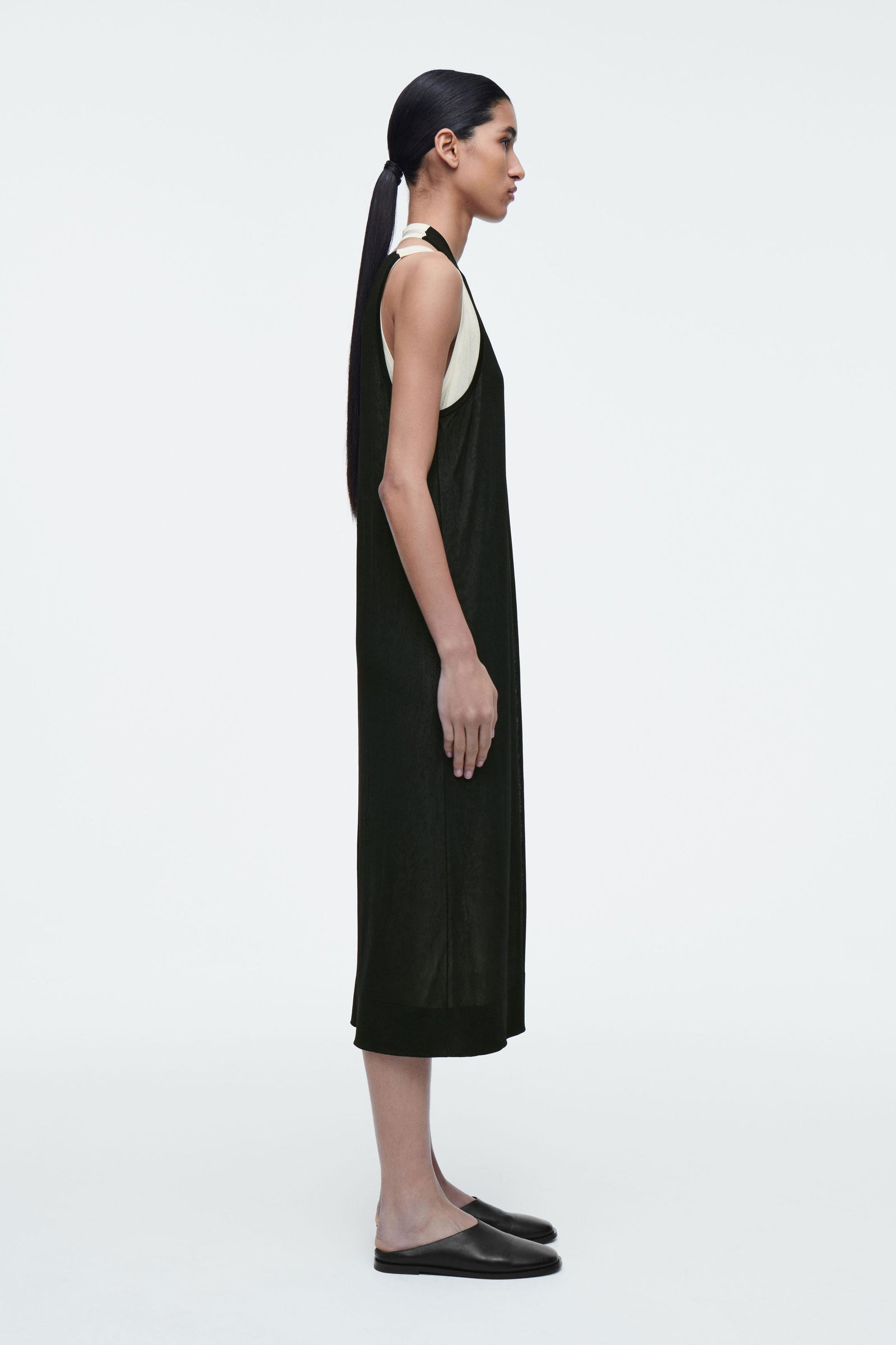 cos layered knitted midi dress Layered Knitted Midi Dress
