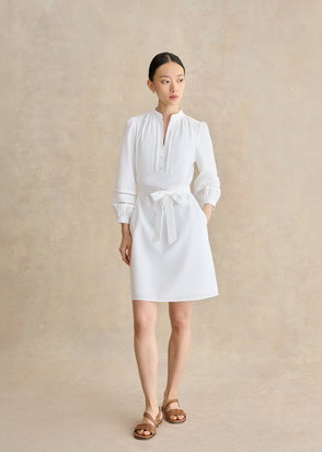 cut out linen midi dress Blue Sleeveless Cut-Out Linen Midi Dress