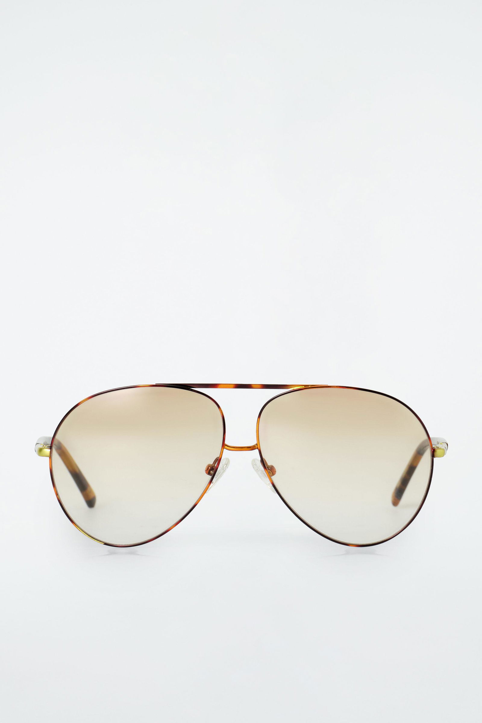 COS Wire-Frame Aviator Sunglasses in TORTOISESHELL | endource