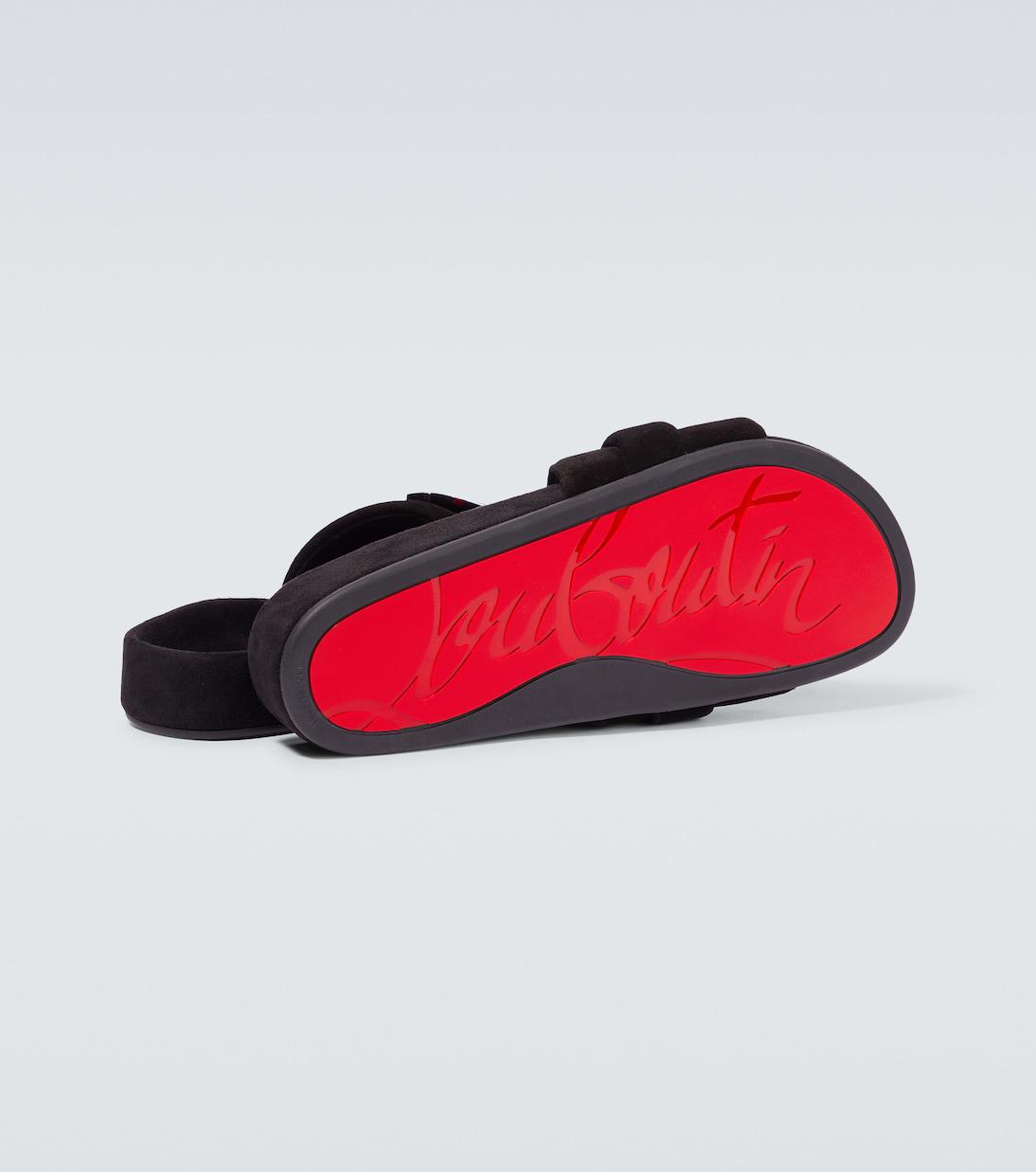 CHRISTIAN LOUBOUTIN Varsimule Bizz Logo Suede Slides | endource display picture 3