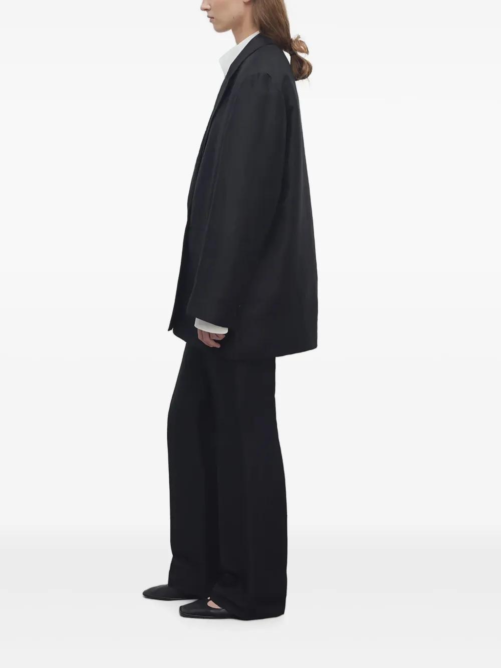 THE ROW Ali Wide-leg Trousers - Black | endource