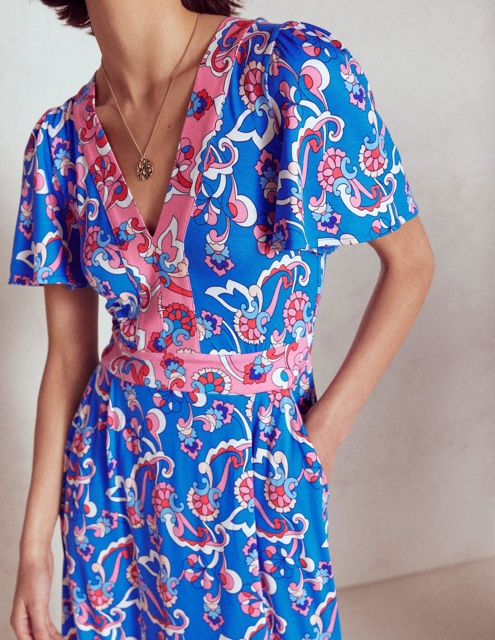 ellie flutter maxi tea dress Buy Boden Blue Ellie Flutter Maxi Tea Dress from the Next UK online shop