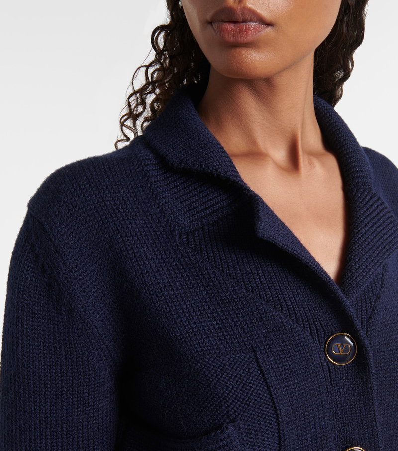 Valentino navy cardigan with button details