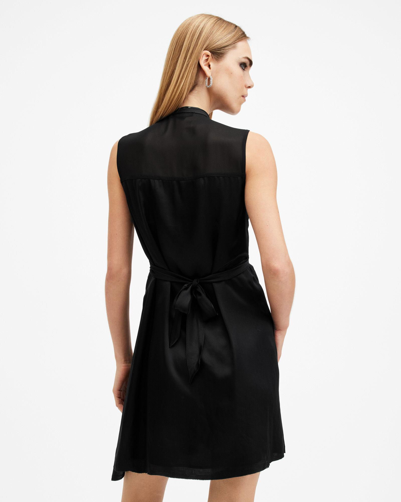 ALLSAINTS Jayda V-Neck Zip Front Mini Dress | endource