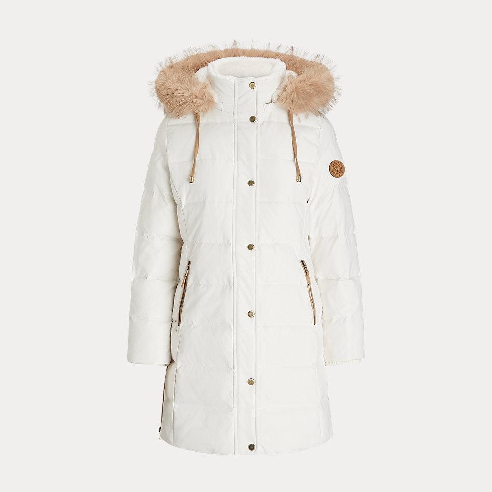 Faux-Fur-TrimHoodedDownCoat