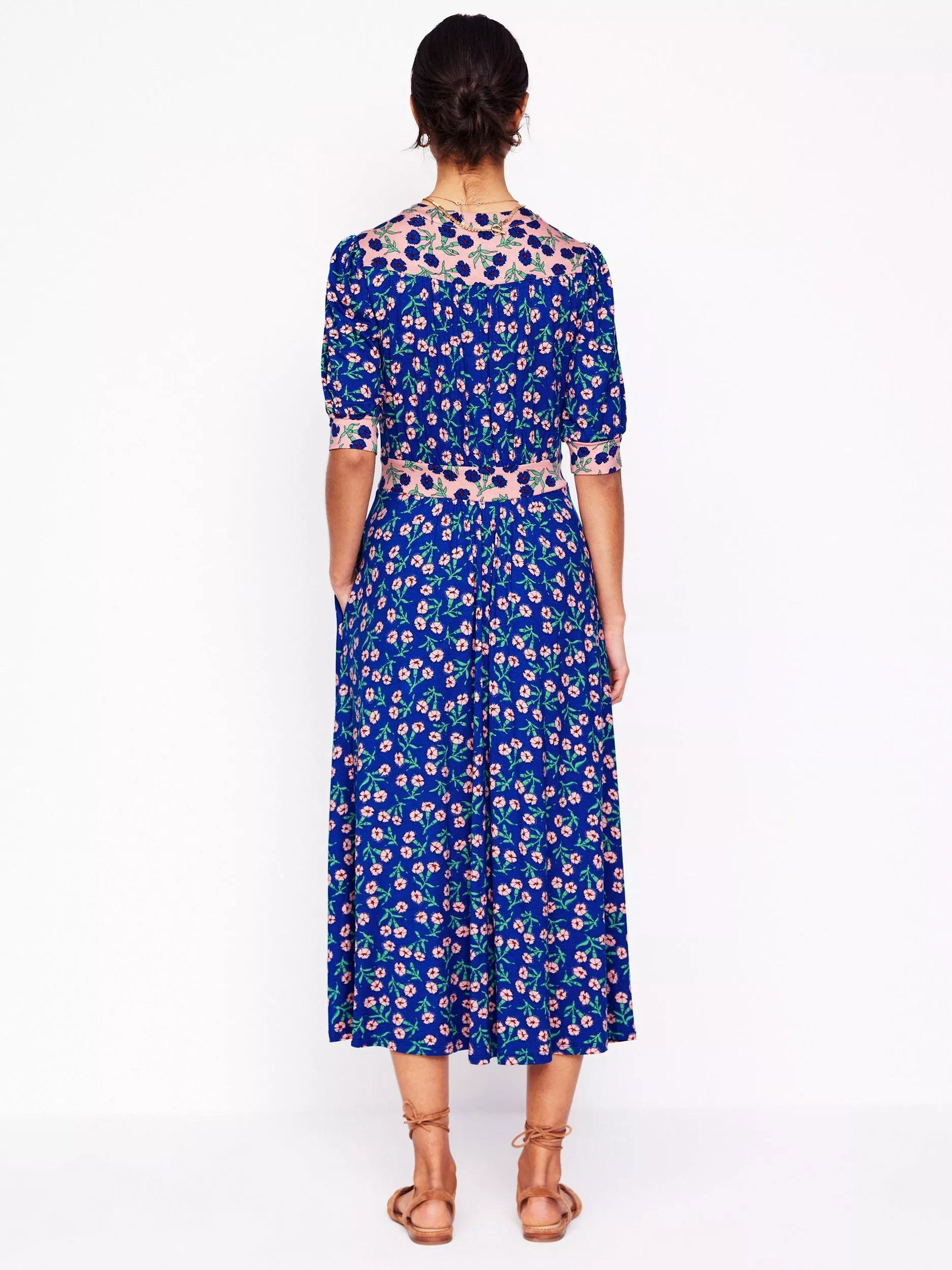 lily jersey midi tea dress 20% off BODEN Floral Party Collection