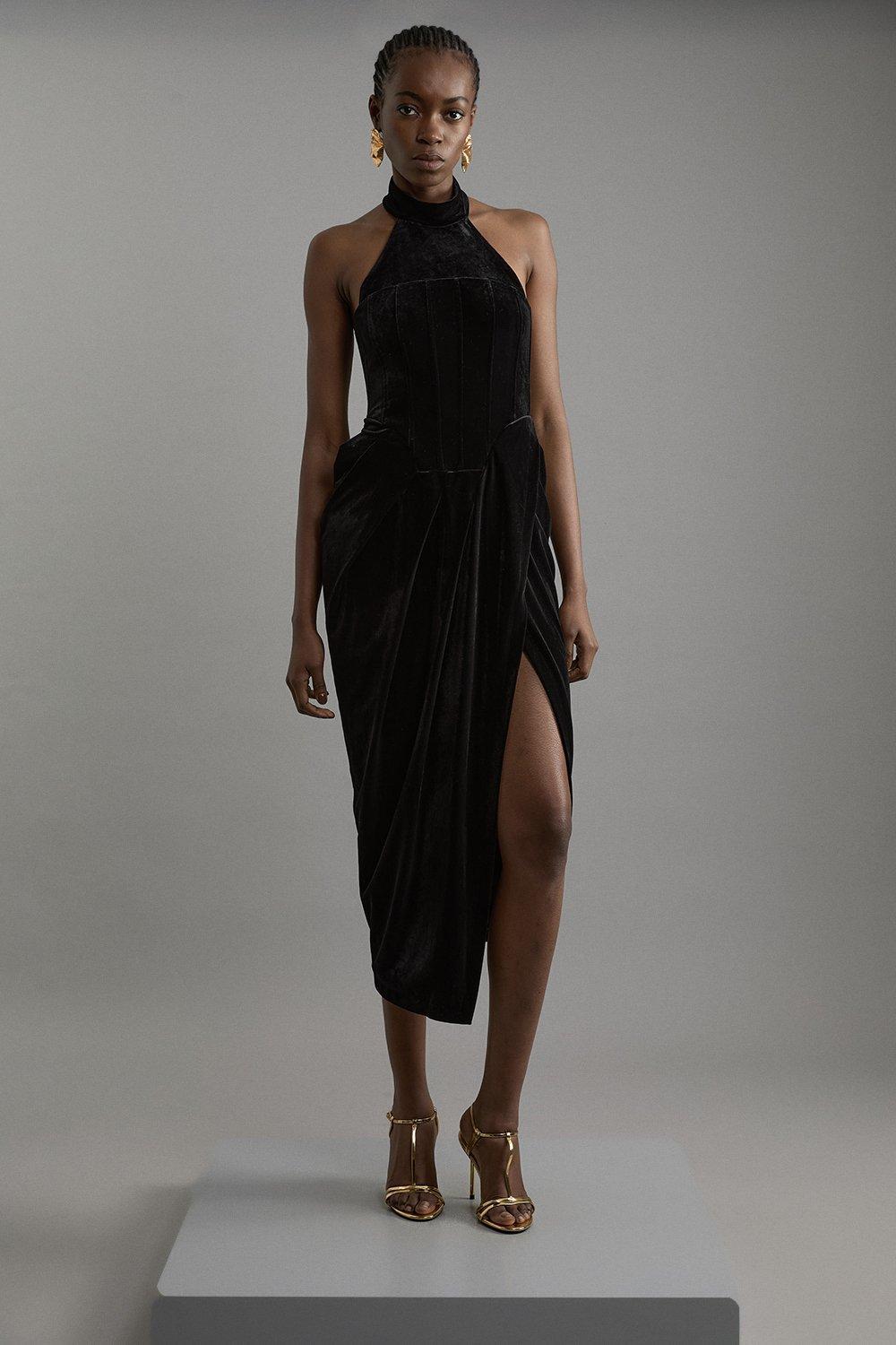 halter neck shimmer dress Halter Neck Shimmer Dress main image 0